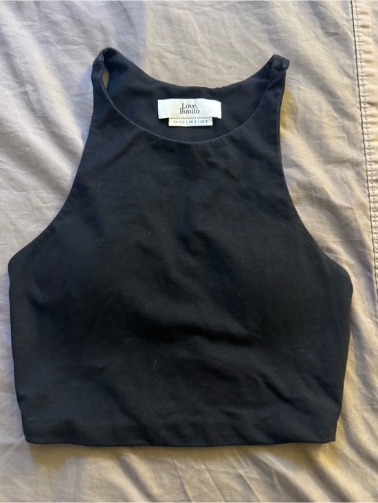 Love Bonito Tops - Love Bonito Black Crop Top with Padded Bra